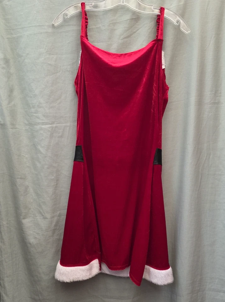 Mrs Claus Santa Dress Costume Size M Like New - Image 2 of 4