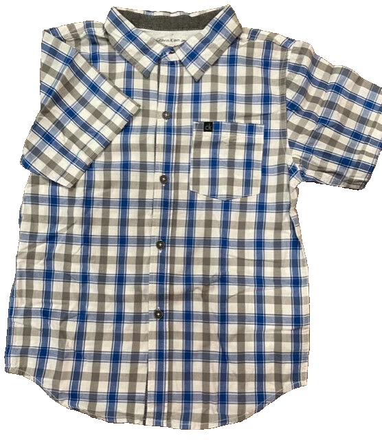 CALVIN KLEIN BOYS 3 PC T-SHIRT, PLAID SHIRT, SHORT SET(GRAY/BLUE/BLACK, 2T)NWOT - Image 3 of 4