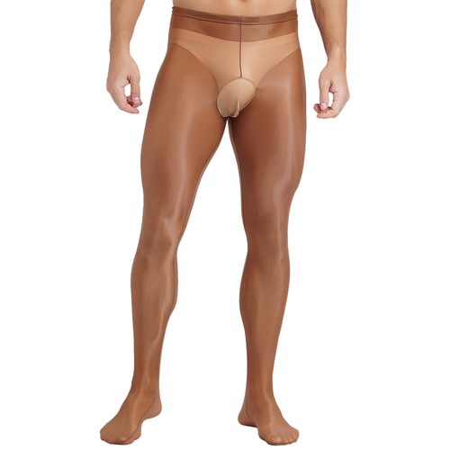 Mens Pantyhose Nylon Tights Skinny Bodystocking See Through Gay Pouch Clubwear - Bild 41 von 122