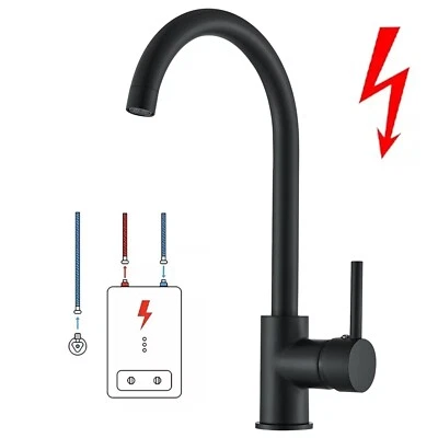 JIEBAO Niederdruck armatur küche Wasserhahn Küchenarmatur 360° Einhandmischer Schwarz