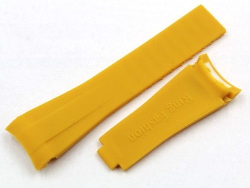 Watch Strap Silicone Yellow 20/16mm Adjustable Watches Luxury Sports Promo50% - Picture 2 of 4