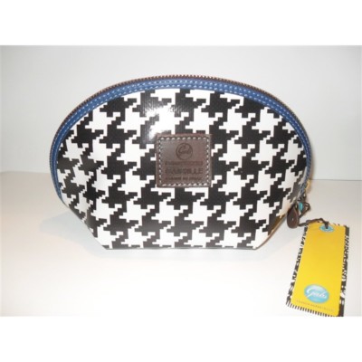 BEAUTY CASE GABS BEAUTYSHEL L PVC PIED DE POUL WHITE BLACK ITEM HOLDER PURSE