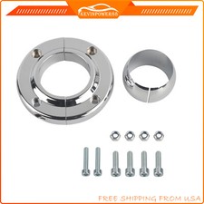 Steering Column Floor Mount Chrome For 2 Colu...