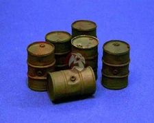 Resicast 1/35 Slightly Damaged Oil Drums No.2 (6 Pieces) 352233