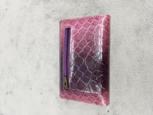 Jimmy Choo Crocodile Leather Wallet Clutch Purple - Picture 2 of 8
