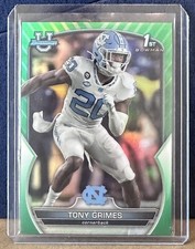 2022 Bowman Chrome University Tony Grimes Green Refractor  #05/99