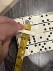 Dominoes Marblelike Standard No 616 White Vintage  Very Clean — photo 3