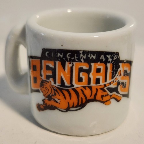 Cincinnati Bengals Mini Keramik Tasse Vintage Automat Kapsel UNVOLLKOMMEN NEU - Bild 2 von 9