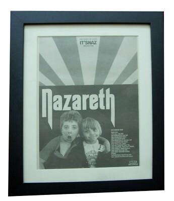NAZARETH+Snaz+Live+POSTER+AD+RARE ORIGINAL 1981+QUALITY FRAMED+FAST WORLD SHIP