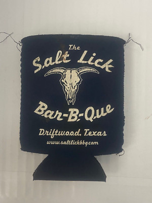 The Salt Lick Texas Bar-B,-Que/ B,B,Q Refreshments/Beer Navy Blue Koozie