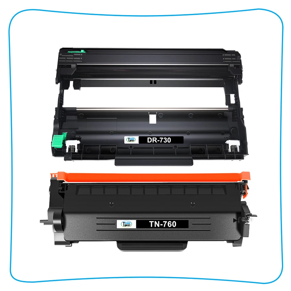 Cartuchos de tóner TN760 DR730 tambor para Brother DCP-L2550DW HL-L2395DW MFC-L2710DW Foto 4 de 4