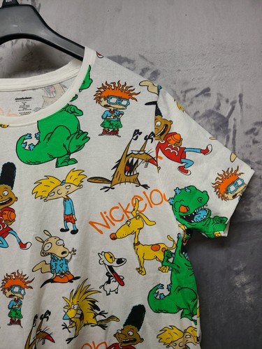 Camiseta gráfica completa de personajes de Nickelodeon Rugrats, Hey Arnold, Cat-Dog - Imagen 3 de 7