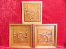 3 schöne,alte Holzbilder___Holz geschnitzt__