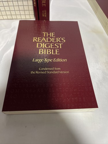 THE READER'S DIGEST BIBLE Large-Type Edition 4 Book Set, Condense RSV Softbound - Picture 5 of 13