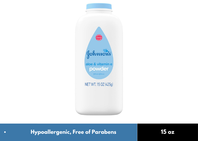 Johnson's Baby Powder with Cornstarch Aloe Vitamin E 15 Oz