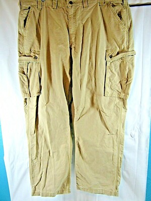 Carhartt Mens Carpenter Dungaree Fit Work Relaxed Fit Pants Size 44x32 Khaki(T9)