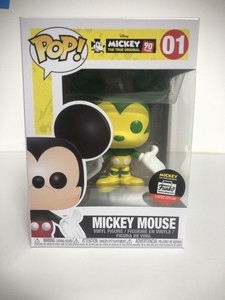 green and yellow mickey funko pop