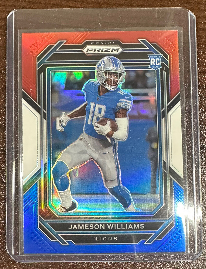 2022 Panini Prizm JAMESON WILLIAMS Red White Blue Rookie SSP RC SP Lions #311