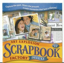 Nova Development Art Explosion Scrapbook Factory Deluxe 2.0 2 CD-ROM Windows Set