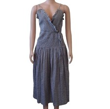 Women's ASOS Sage Green Maxi Summer Cotton Dress Size 6