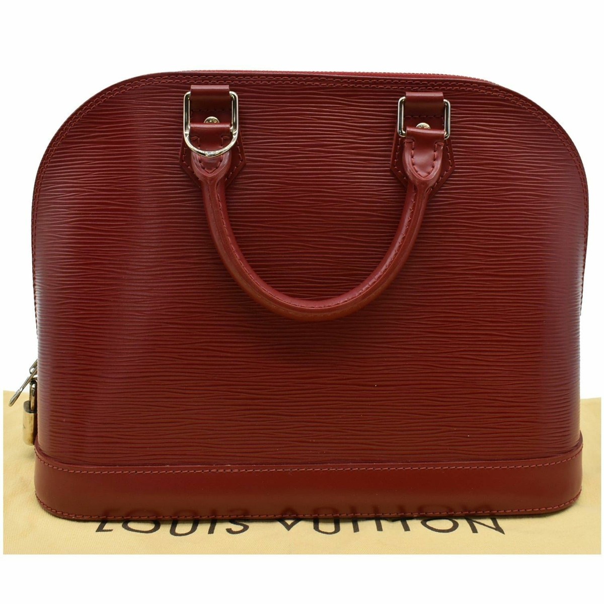 louis vuitton red epi alma