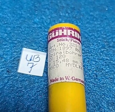 GUHRING    NO . 329  DIN 1897 RN   SPIRALBOHRER   GV120   #15,48MM   39/64 HSCO