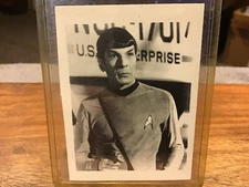 Star Trek Spock Photo Leonard Nimoy Actor with Phaser in Hand Sepia
