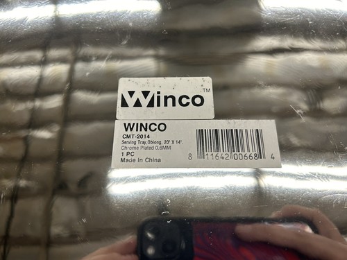 Bandeja de servir WINCO CMT-2014, Obiong, 20"" X 14"" cromada 0,6 mm - Imagen 6 de 6