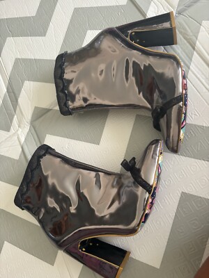 Irregular Choice Silver Ankle Boots Shoes Size US 10  UK 42
