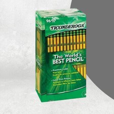 Ticonderoga Woodcase Pencil, HB 2, Yellow Barrel, 96ct Exclusive graphite form 