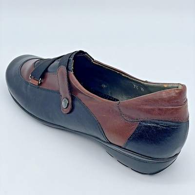 Sesto Meucci Black and Tan Leather Slip-Ons Sesto Meucci Women main image 2