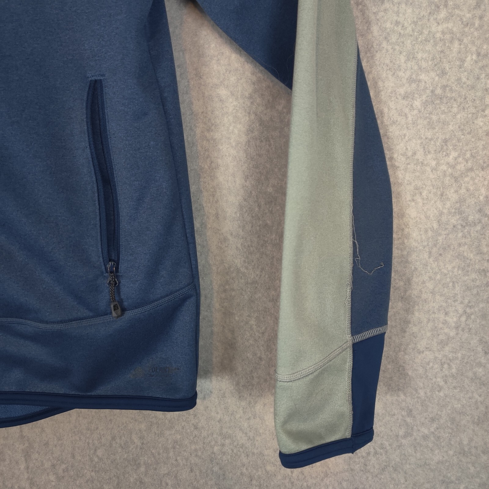 Mammut Men Jacket Small Solid Blue Polyester Hood… - image 4