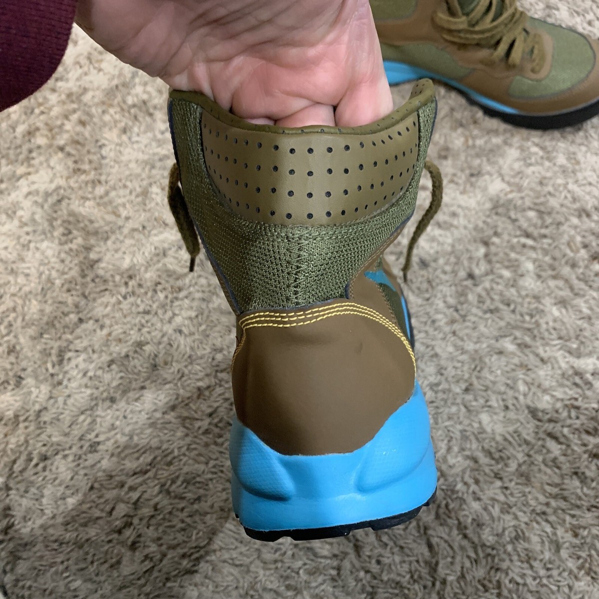 Nike ACG Boots Mens 8‎ Army Green Brown Turquois Takos Hiking Trail 386356-242 Nike Brown Hiking Shoes & Boots for sale | eBay main image 3