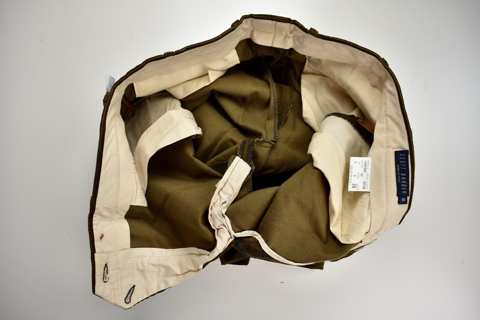 Scott Barber Solid Brown 100% Cotton Corduroy Fla… - image 5