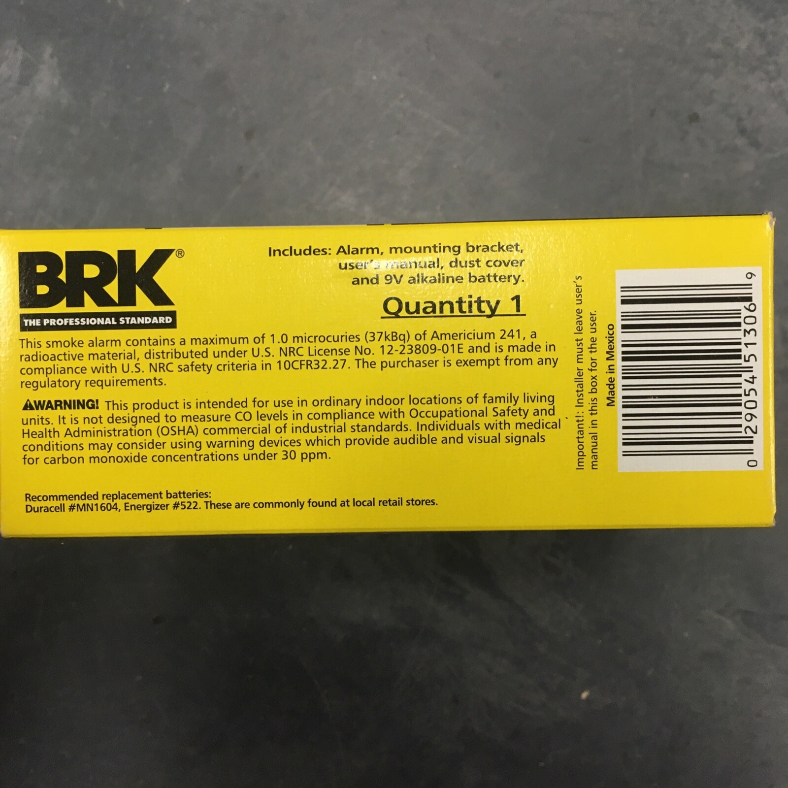 First Alert Carbon Monoxide And Smoke Detector Alarm AC Power & Battery