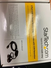 NEW StarTech 2-Port FTDI USB to Serial RS232 Adapter Cable with COM Retention