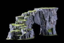 Rocky stepped hill rocky arch Terrain Wargame Tabletop Terrain Rocks d&d/dnd