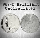1989 D Kennedy Half Dollar BRILLIANT UNCIRCULATED *JB's Coins*
