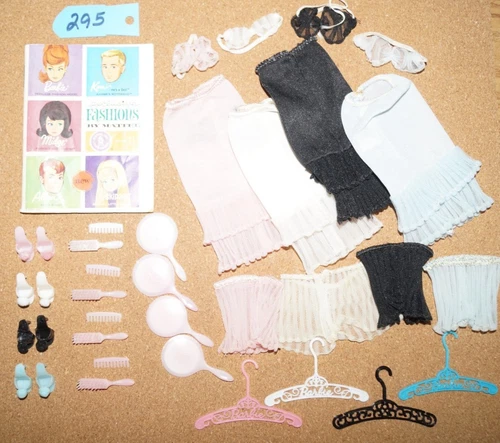 VINTAGE 1964 BARBIE LOVELY LINGERIE White, Pink, Blue & Black COMPLETE 4 SETS