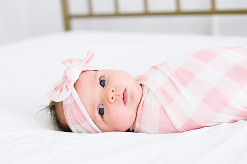 Copper Pearl Baby stretchy soft knitted headband bow Multiple colours. - Picture 40 of 73