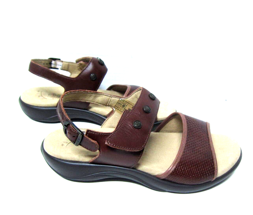 SAS Womens Size 8WW Lisette Brown Open Toe Casual Ankle Strap Sandal Slingback - Picture 2 of 9