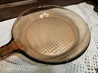 Vintage Amber Vision Glass Corning Ware Pyrex 10” Fry Skillet USA — photo 3