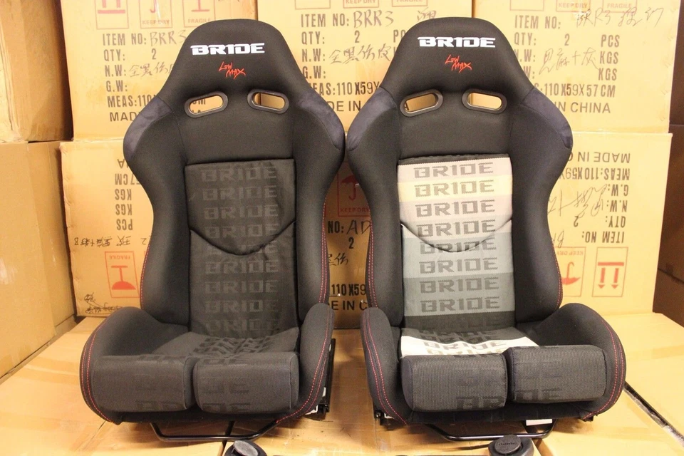 1x Bride Stradia Fiberglass Grey/Black Gradient, ADR apprv Car Racing Sport seat - Image 4 of 4