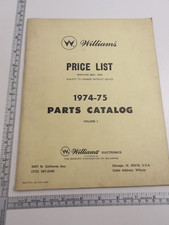 Williams: - 1974-75 Parts Catalog / Price Lis...