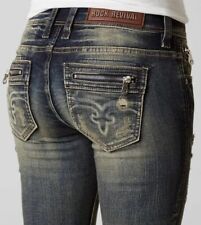 Rock Revival Moto Margot Distressed Skinny Jeans Woman Size 26 Vintage NEW 159
