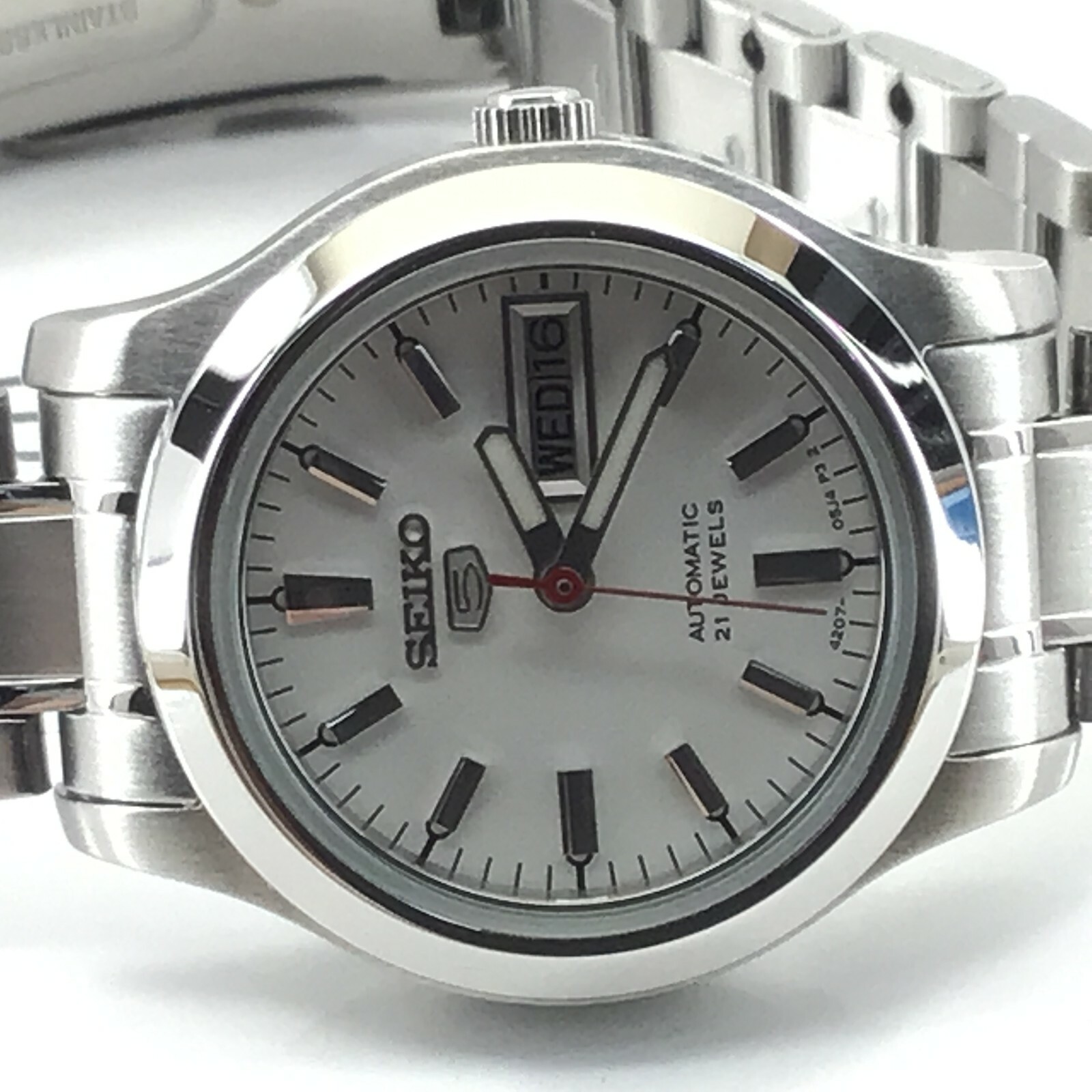 seiko 5 stainless steel watch