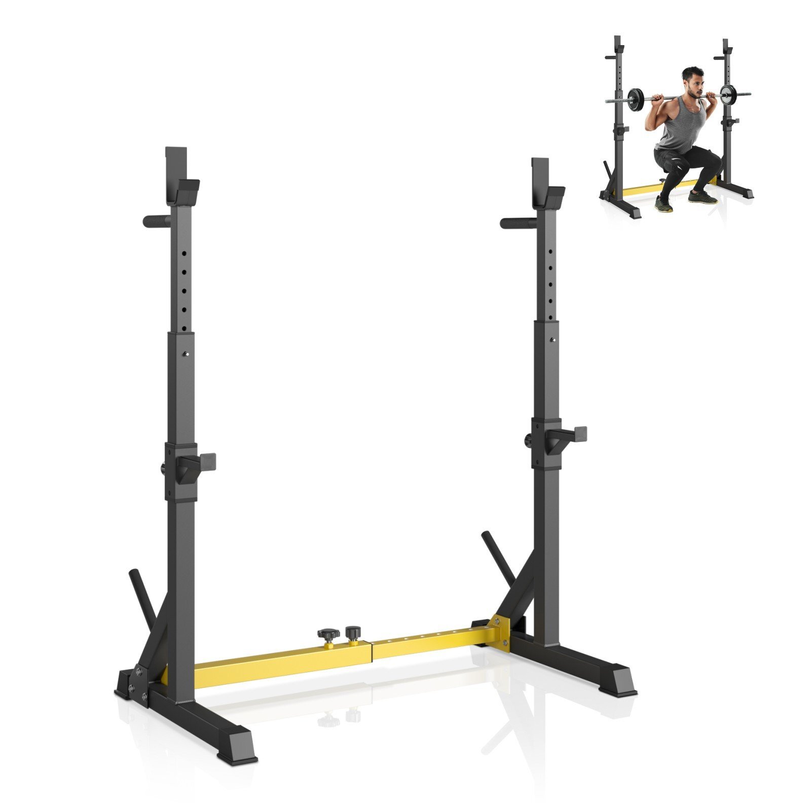 Adjustable Squat Rack Bench Press Rack Multifunction Barbell