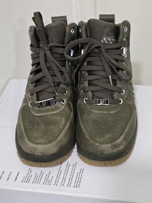 Nike Air Lunar Force 1 Sneakerboot (GS) Olive Green 706803-202 Size 4.5Y