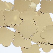 Sequin Quatrefoil 1.5" Gold Metallic Couture Paillettes. Made in USA.