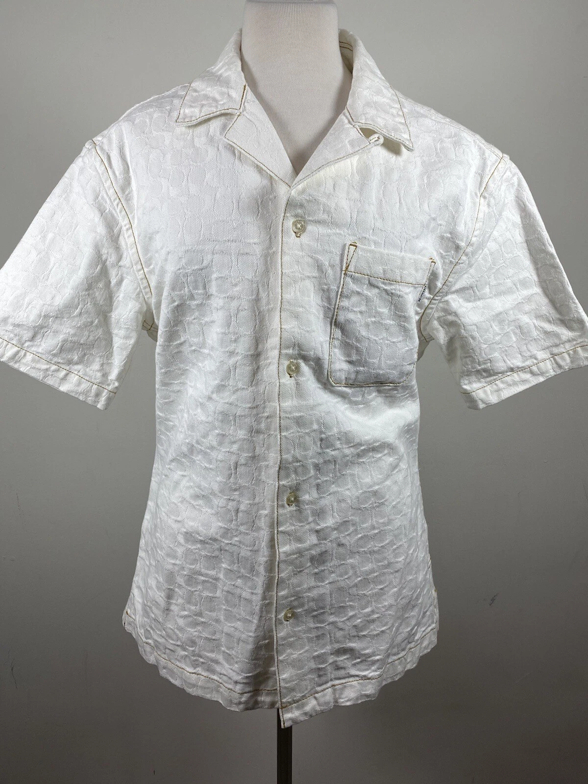 COACH Denim Camp White Shirt Size Small $ 199
